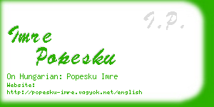 imre popesku business card